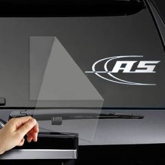 "AS" Logo Decal, White