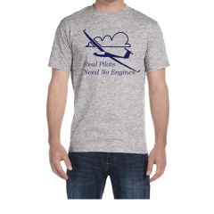 Real Pilots Need No Engines T-Shirt Front