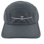Sailplane Embroidered Cap, Charcoal Front View