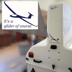 It's A Glider Of Course - Trailer Decal